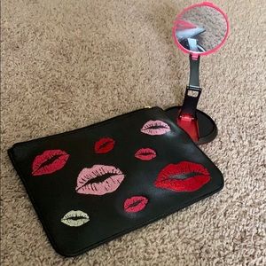 Cosmetic bag and mirror